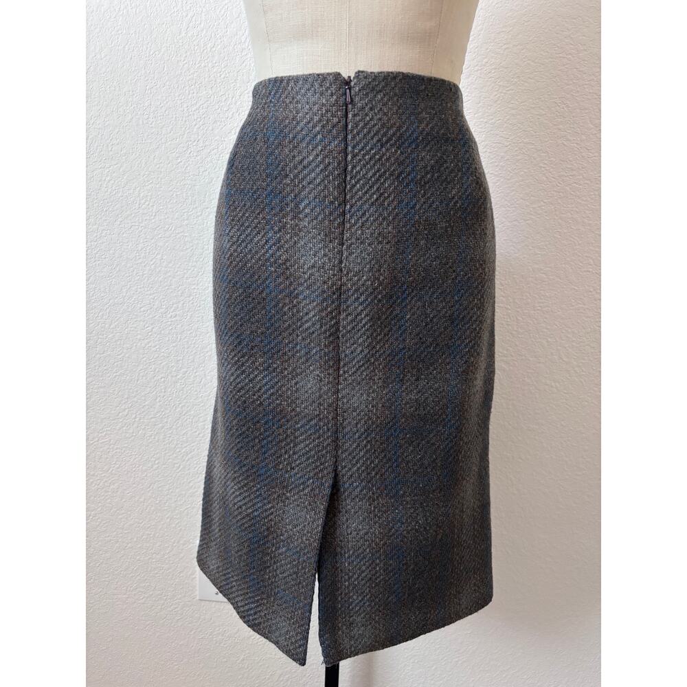 Dalia Collection - Wool Blend Plaid Skirt Pre-Owned Size 14 - Picture 3 of 8
